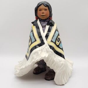 C. Alan Johnson Alaska Inuit Girl Woman "Lisa" Ceramic Figurine©1994 AK287 Rare